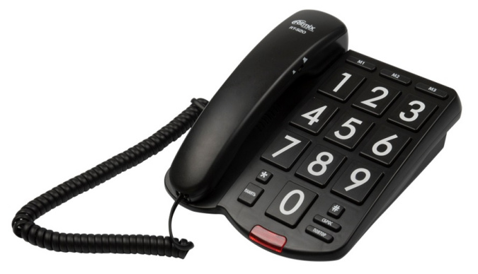 картинка Телефон проводной Ritmix RT-520 черный от интернет-магазина itsklad.kz