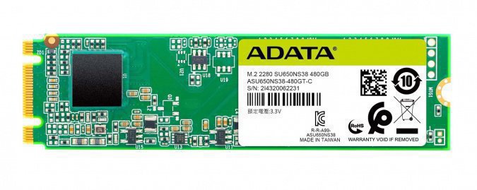 картинка Жесткий диск SSD 480GB Adata ASU650NS38-480GT-C M.2 от интернет-магазина itsklad.kz