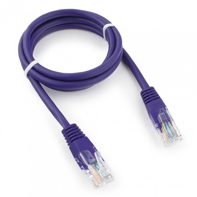 картинка Патч-корд UTP Cablexpert PP12-1M/V кат.5e, 1м, литой, многожильный (фиолетовый) от интернет-магазина itsklad.kz