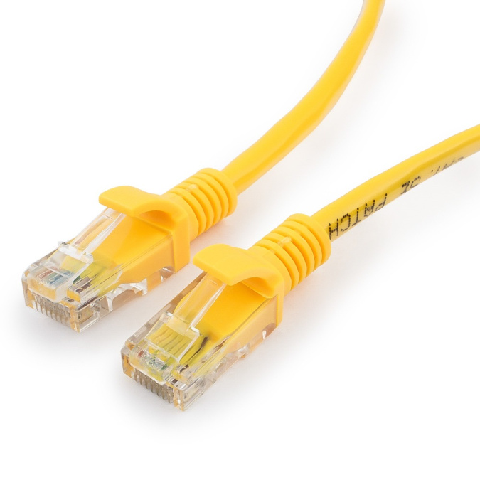 картинка Патч-корд UTP Cablexpert PP12-15M/Y кат.5e, 15м, литой, многожильный (жёлтый) от интернет-магазина itsklad.kz
