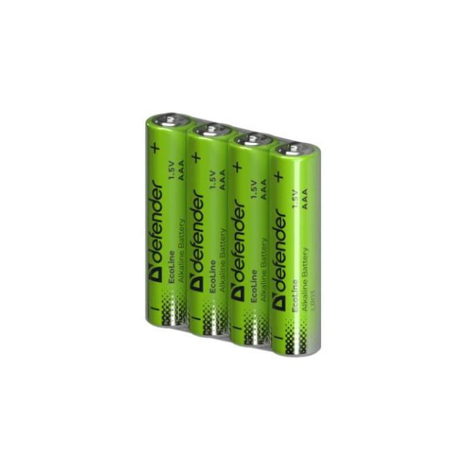 картинка Элемент питания LR03-4S ААА Defender Alkaline LR03-4S - 4 штуки в пленке от интернет-магазина itsklad.kz