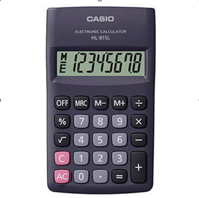 Калькулятор карманный CASIO HL-815L-BK-W-GP