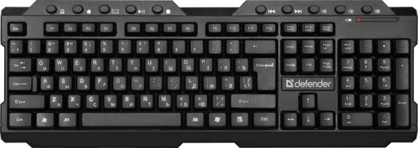 Клавиатура проводная Defender Element HB-195 RU черный