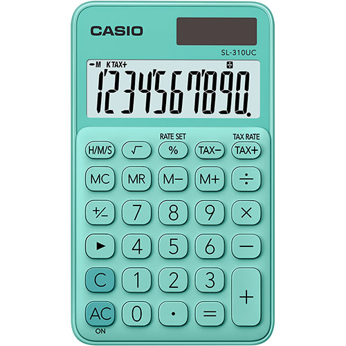 картинка Калькулятор карманный CASIO SL-310UC-GN-W-EC от интернет-магазина itsklad.kz