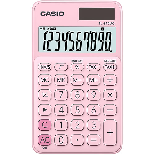 картинка Калькулятор карманный CASIO SL-310UC-PK-W-UC от интернет-магазина itsklad.kz