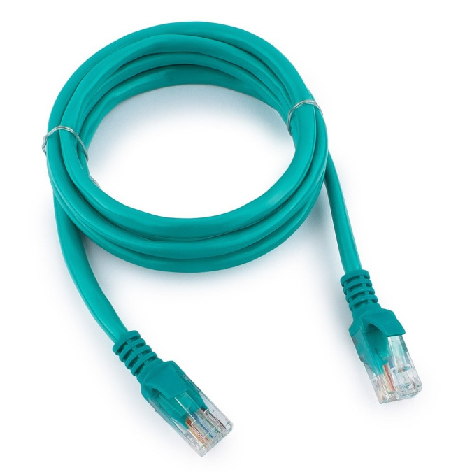 картинка Патч-корд UTP Cablexpert PP12-1M/G кат.5e, 1м, литой, многожильный (зелёный) от интернет-магазина itsklad.kz