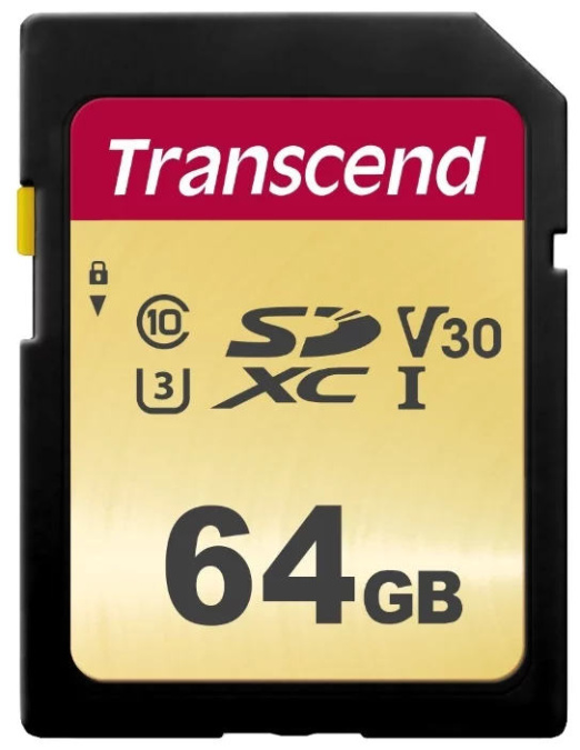 картинка Карта памяти SD 64GB Class 10 U3 Transcend TS64GSDC500S от интернет-магазина itsklad.kz