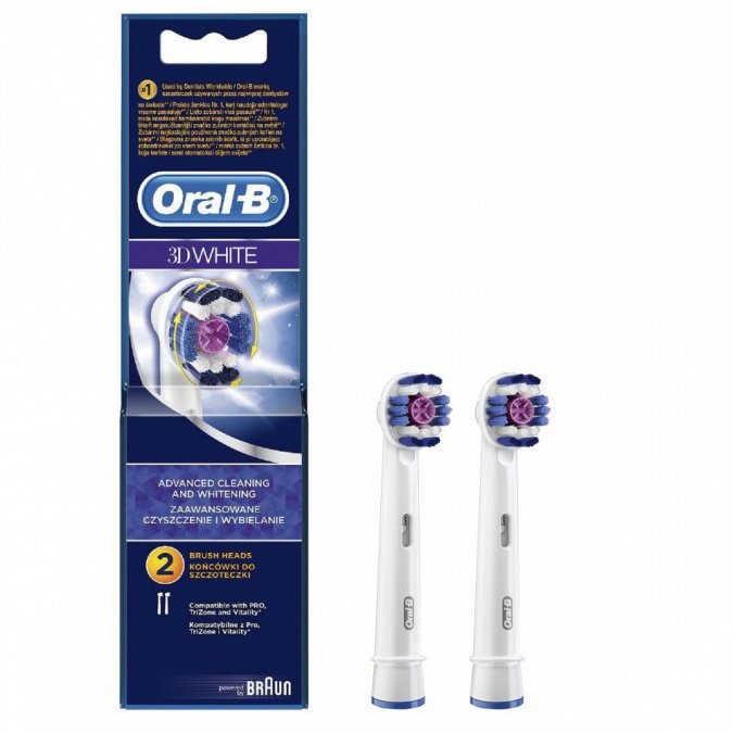 Насадка для зубных щеток Oral-B EB 18 3D White (2шт)