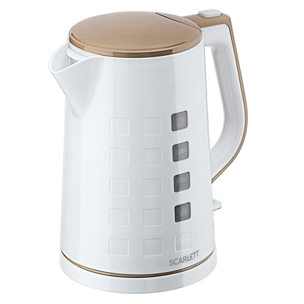 картинка Электрический чайник Scarlett SC-EK18P58 белый от интернет-магазина itsklad.kz
