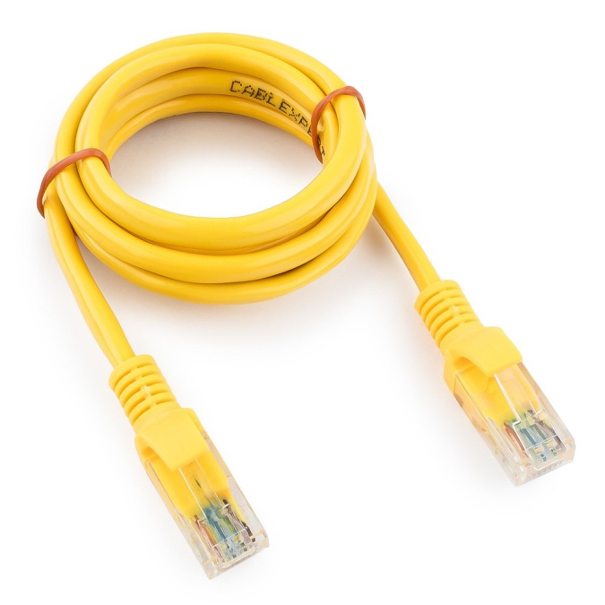 картинка Патч-корд UTP Cablexpert PP12-1M/Y кат.5e, 1м, литой, многожильный (жёлтый) от интернет-магазина itsklad.kz