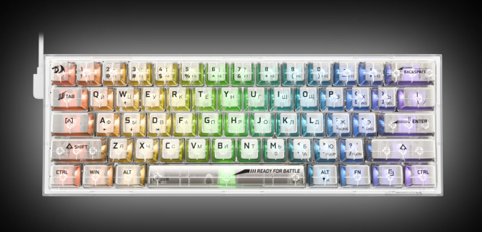 картинка Клавиатура игровая механическая Redragon Fizz белый от интернет-магазина itsklad.kz
