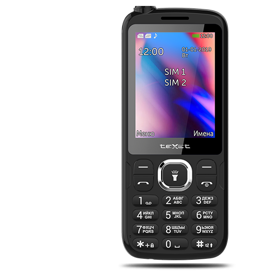 Мобильный телефон Texet TM-D325 черный