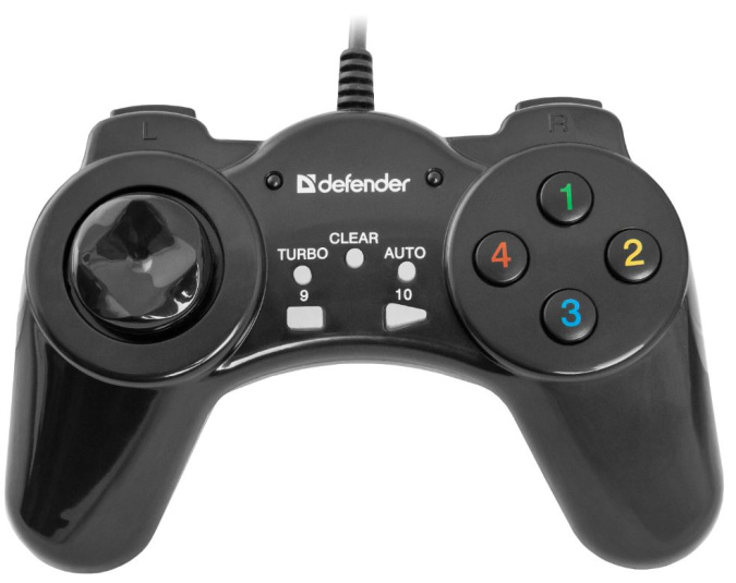 картинка Геймпад проводной Defender Vortex USB черный от интернет-магазина itsklad.kz