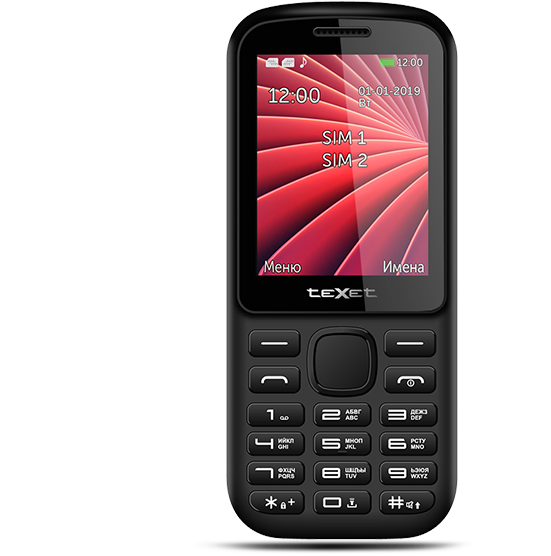 картинка Мобильный телефон Texet TM-218 черно-красный от интернет-магазина itsklad.kz
