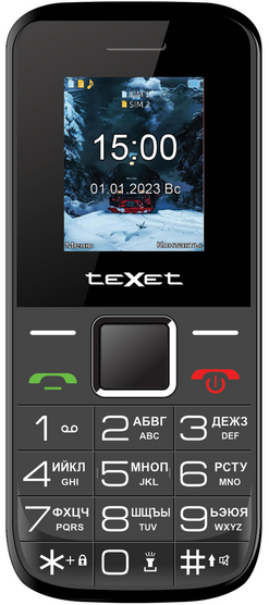 картинка Мобильный телефон Texet TM-206 черный от интернет-магазина itsklad.kz