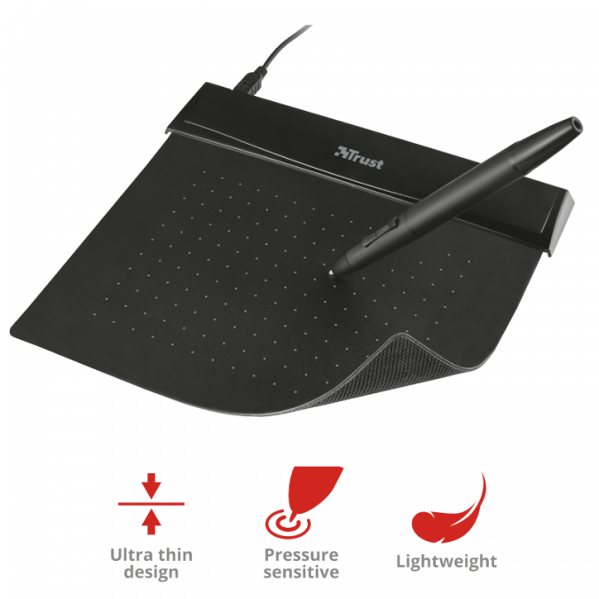 картинка Графический гибкий планшет Trust FLEX DESIGN TABLET черный от интернет-магазина itsklad.kz