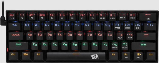 картинка Клавиатура игровая механическая Redragon Lakshmi черный от интернет-магазина itsklad.kz