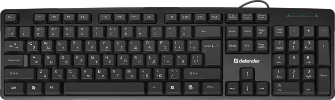 картинка Клавиатура проводная Defender Next HB-440 RU черный от интернет-магазина itsklad.kz