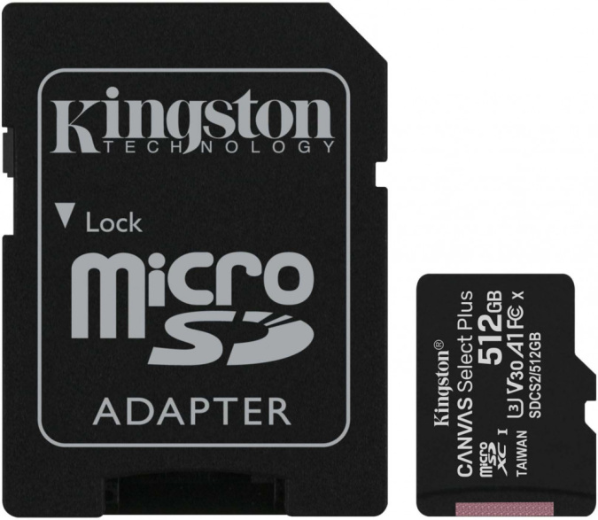 картинка Карта памяти MicroSD 512GB Class 10 UHS-I Kingston SDCS2/512GB от интернет-магазина itsklad.kz