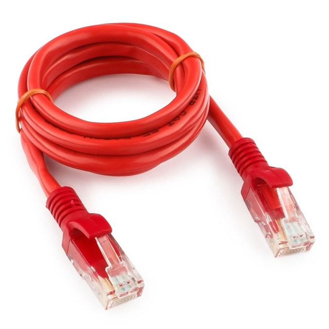 картинка Патч-корд UTP Cablexpert PP12-1M/R кат.5e, 1м, литой, многожильный (красный) от интернет-магазина itsklad.kz