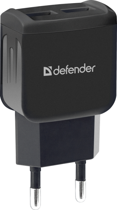 картинка Зарядное устройство сетевое Defender EPA-13, 2xUSB, 5V/2.1А, черный от интернет-магазина itsklad.kz