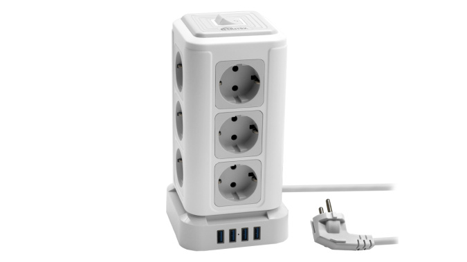 картинка Сетевой фильтр Ritmix RM-2124 белый от интернет-магазина itsklad.kz