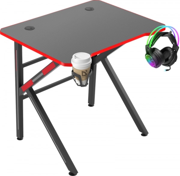 картинка Компьютерный стол Defender Assassin чёрный + красный от интернет-магазина itsklad.kz