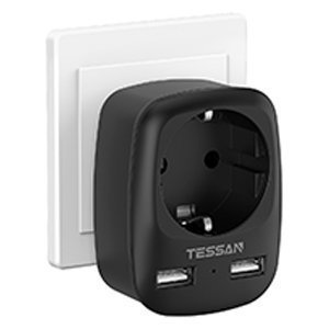 картинка Сетевой фильтр Tessan TS-611-DE черный от интернет-магазина itsklad.kz