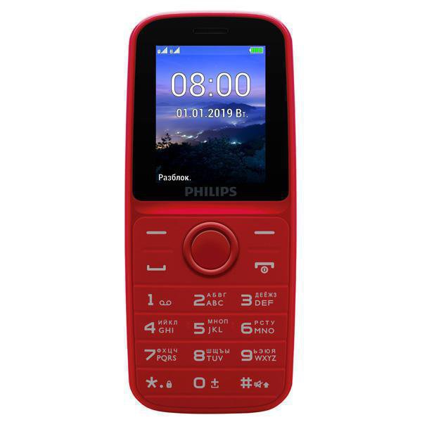 Мобильный телефон Philips E109 красный