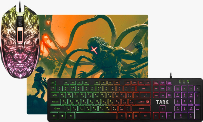 картинка Комплект игровой Defender Tark C-779 RU, мышь+клавиатура+ковер от интернет-магазина itsklad.kz