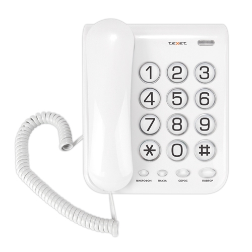 картинка Телефон проводной Texet TX-262 серый от интернет-магазина itsklad.kz