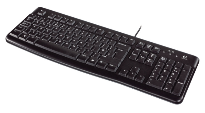 картинка Клавиатура проводная Logitech K120 черный от интернет-магазина itsklad.kz