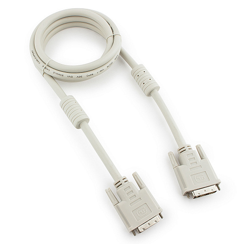 картинка Кабель DVI-D single link Cablexpert CC-DVI-6C, 19M/19M, 1.8м, серый, экран, феррит.кольца, пакет от интернет-магазина itsklad.kz