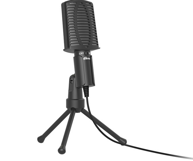 картинка Настольный микрофон Ritmix RDM-125 черный от интернет-магазина itsklad.kz