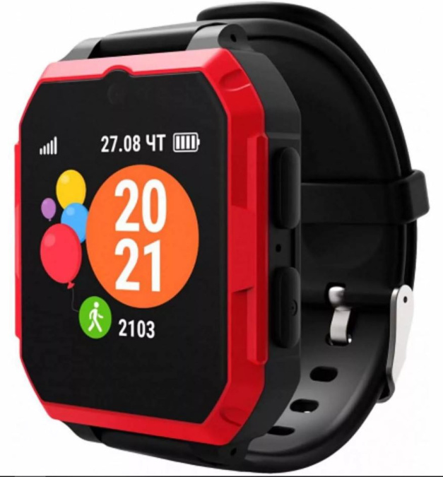 картинка Смарт часы Geozon G-Kids 4G Ultra черный-красный от интернет-магазина itsklad.kz