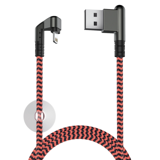 картинка Кабель Olmio  X-Game Neo USB 2.0 - Lightning коралловый от интернет-магазина itsklad.kz