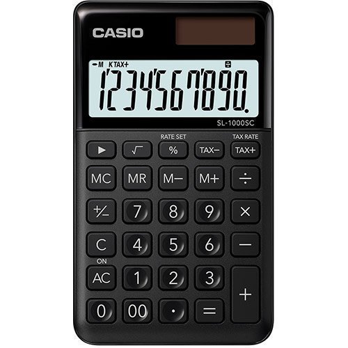картинка Калькулятор карманный CASIO SL-1000SC-BK-W-EP от интернет-магазина itsklad.kz