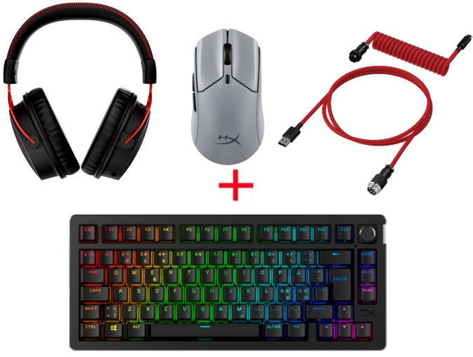 картинка Наушники HyperX Cloud Alpha 4P5D4AA + USB-C Coiled 6J677AA + Wireless 91Y91AA#ACB + Wireless A1KY5AA от интернет-магазина itsklad.kz