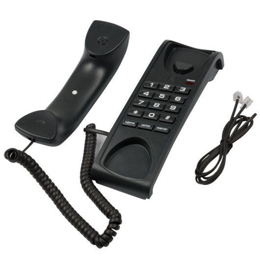 картинка Телефон проводной Ritmix RT-007 черный от интернет-магазина itsklad.kz