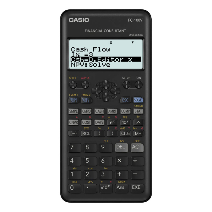 картинка Калькулятор финансовый CASIO FC-100V-2-W-ET от интернет-магазина itsklad.kz