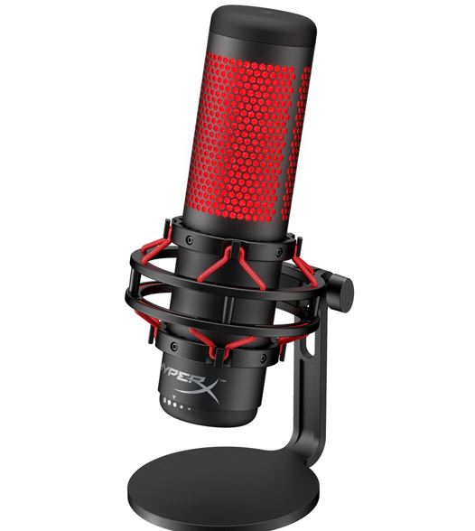картинка Настольный микрофон HyperX Quadcast (MICQC-BK) на подставке от интернет-магазина itsklad.kz