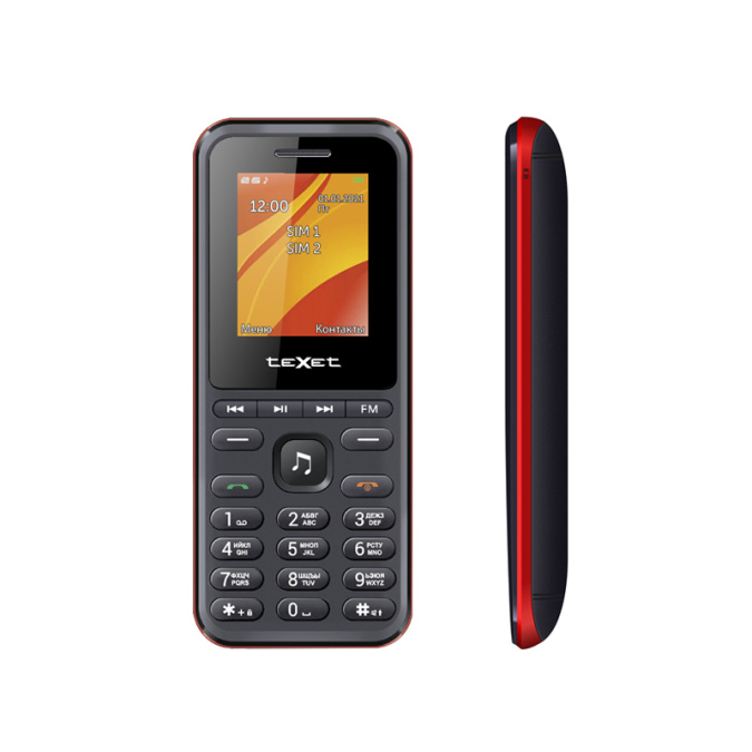 картинка Мобильный телефон Texet TM-316 черно-красный от интернет-магазина itsklad.kz