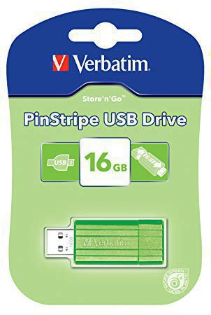 USB Флеш 16GB 2.0 Verbatim 049070 в зеленую полоску