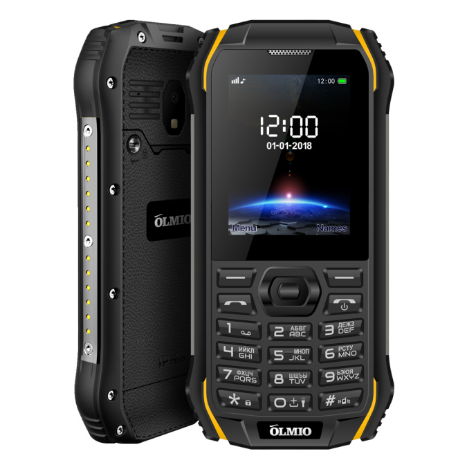 картинка Мобильный телефон Olmio X05 черный-желтый от интернет-магазина itsklad.kz