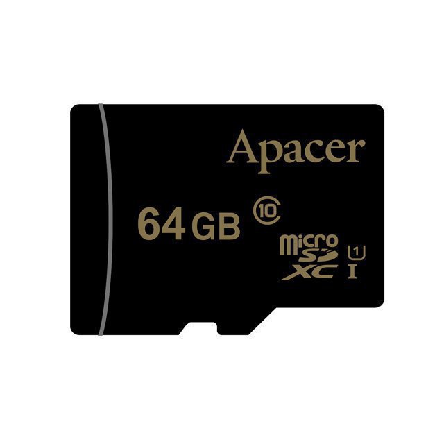 Карта памяти MicroSD 64GB Class10 UHS 1 Apacer AP64GMCSX10U1-R