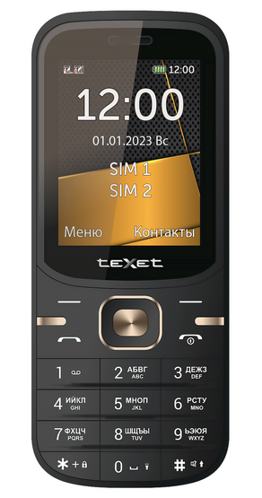картинка Мобильный телефон Texet TM-216 черный от интернет-магазина itsklad.kz