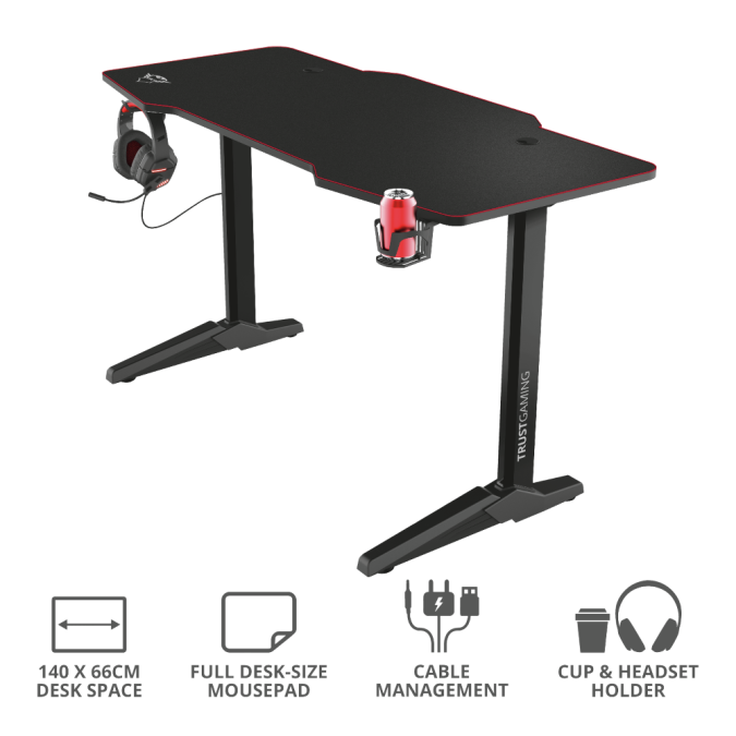 картинка Компьютерный стол Trust  GXT 1175 IMPERIUS от интернет-магазина itsklad.kz