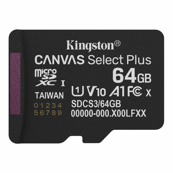 картинка Карта памяти MicroSD 64GB Class 10 UHS-I Kingston SDCS3/64GBSP от интернет-магазина itsklad.kz