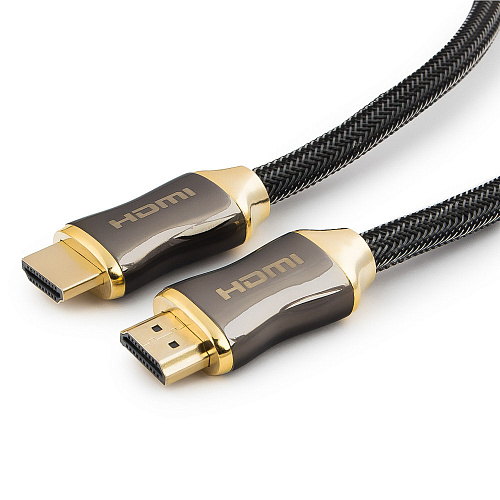 картинка Кабель HDMI Cablexpert, серия Platinum, 1 м., v2.0, M/M, позол.разъемы, титановый металлический корп от интернет-магазина itsklad.kz