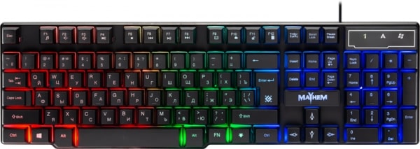 картинка Клавиатура проводная Defender Mayhem GK-360DL RU,RGB подсветка,19 Anti-Ghost от интернет-магазина itsklad.kz